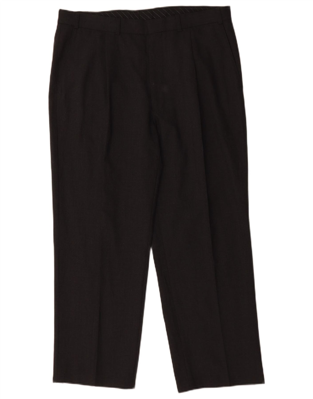 Marks & Spencer Mens Tailored Straight Chino Trousers W36 L27 Black
