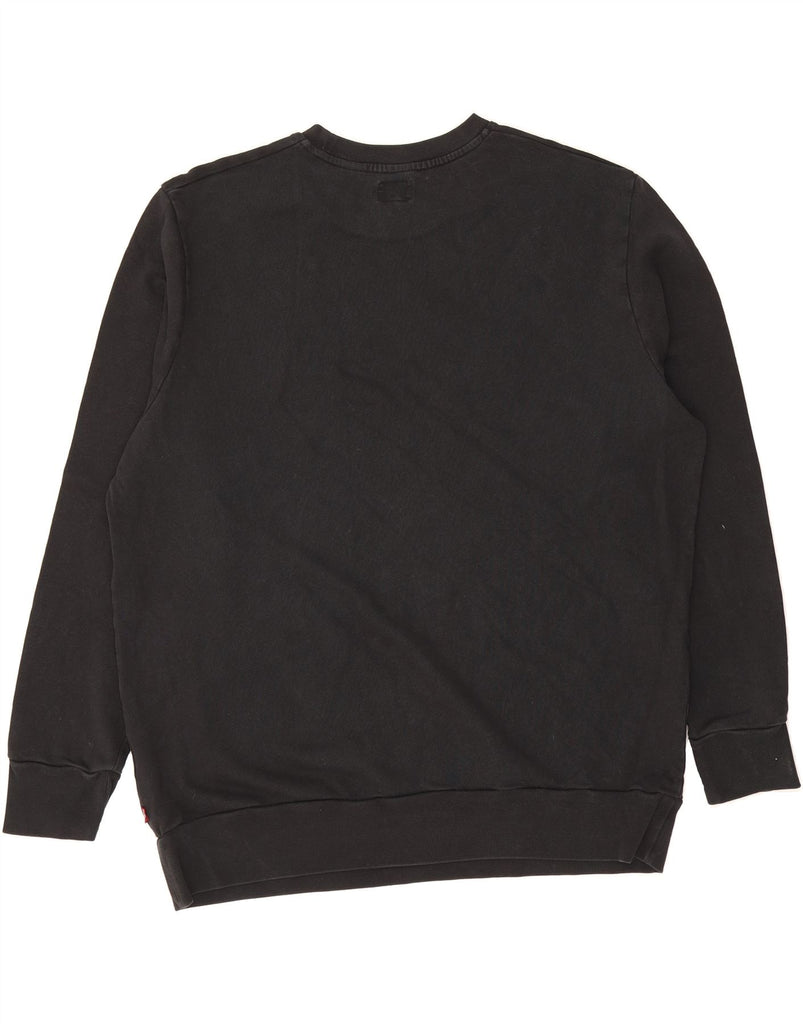 LEVI'S Mens Graphic Sweatshirt Jumper 2XL Black Cotton Vintage Levi's and Second-Hand Levi's from Messina Hembry 