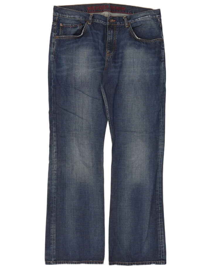 Tommy Hilfiger Mens Manhattan Bootcut Jeans W38 L34 Blue Cotton
