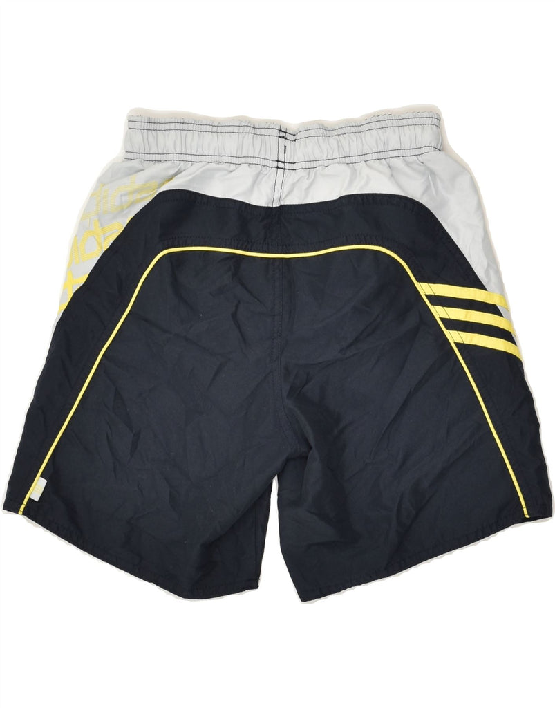 ADIDAS Boys Sport Shorts 11-12 Years Navy Blue Colourblock Polyester | Vintage Adidas | Thrift | Second-Hand Adidas | Used Clothing | Messina Hembry 