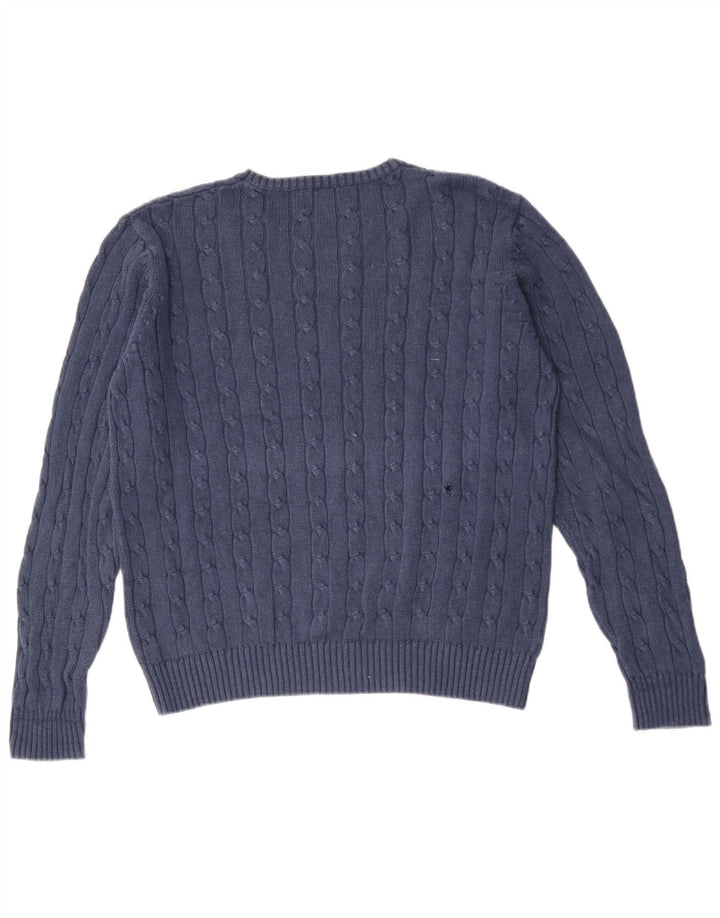 Marks & Spencer Mens Blue Harbour Crew Neck Jumper Sweater Large Navy Blue