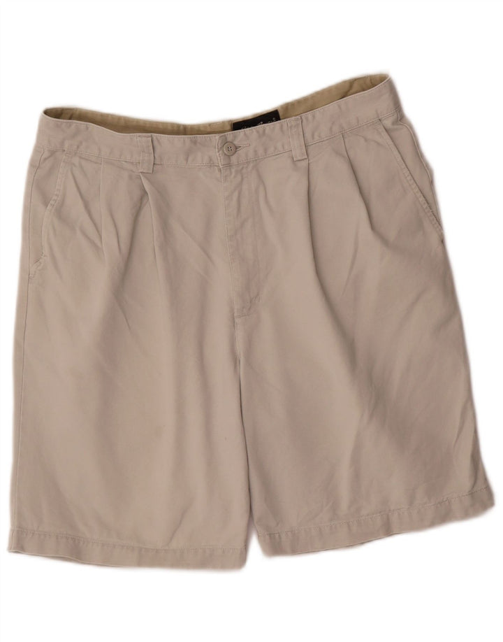 EDDIE BAUER Mens Pegged Chino Shorts W34 Large  Beige Cotton