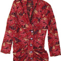 VINTAGE Womens Cardigan Top UK 8 Small Red Floral Vintage Vintage and Second-Hand Vintage from Messina Hembry 