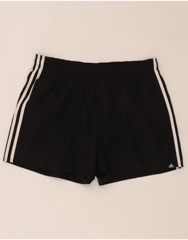 ADIDAS Womens Sport Shorts UK 14 Large  Black Polyester