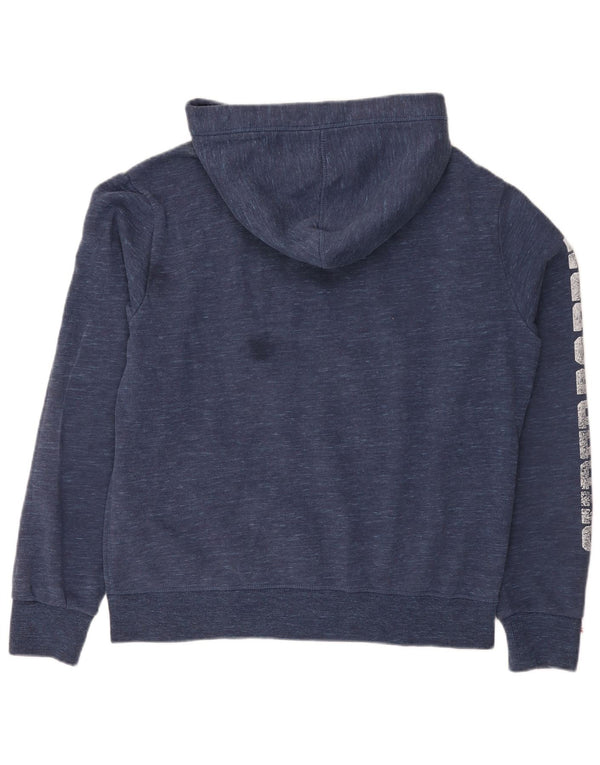 Superdry Mens Graphic Zip Hoodie Sweater XL Navy Blue Cotton