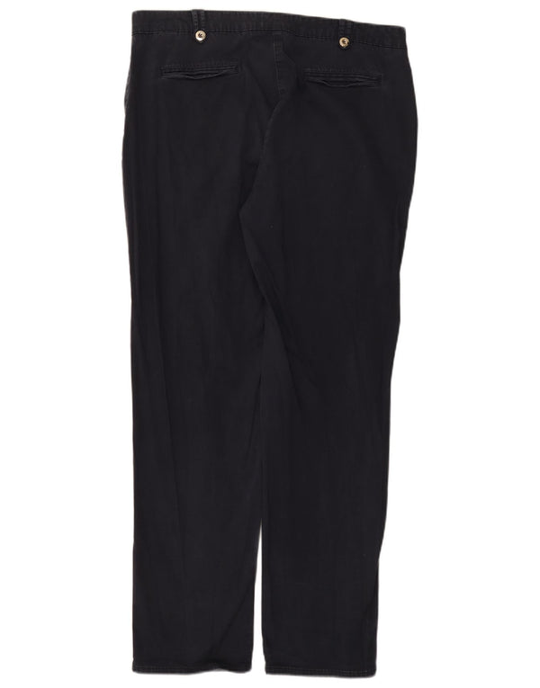 Marks & Spencer Womens Chino Trousers UK 16 Large W36 L30 Navy Blue