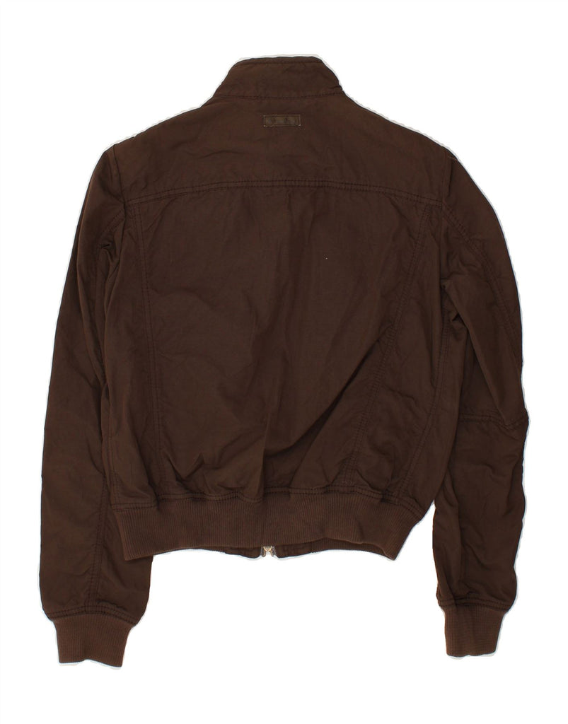 MARLBORO CLASSICS Womens Bomber Jacket EU 46 XL Brown Cotton | Vintage Marlboro Classics | Thrift | Second-Hand Marlboro Classics | Used Clothing | Messina Hembry 