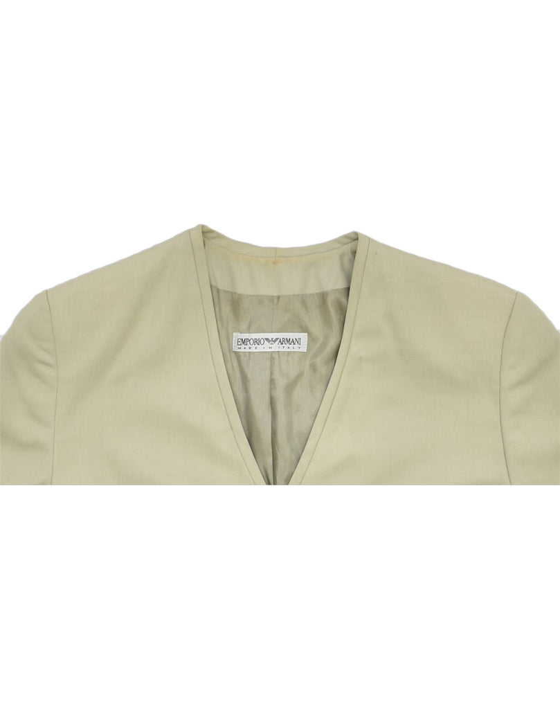 EMPORIO ARMANI Womens Double Breasted Blazer Jacket IT 42  Medium Beige | Vintage | Thrift | Second-Hand | Used Clothing | Messina Hembry 