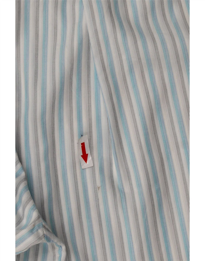 TOMMY BAHAMA Mens Shirt Size 16 Large Blue Pinstripe Cotton