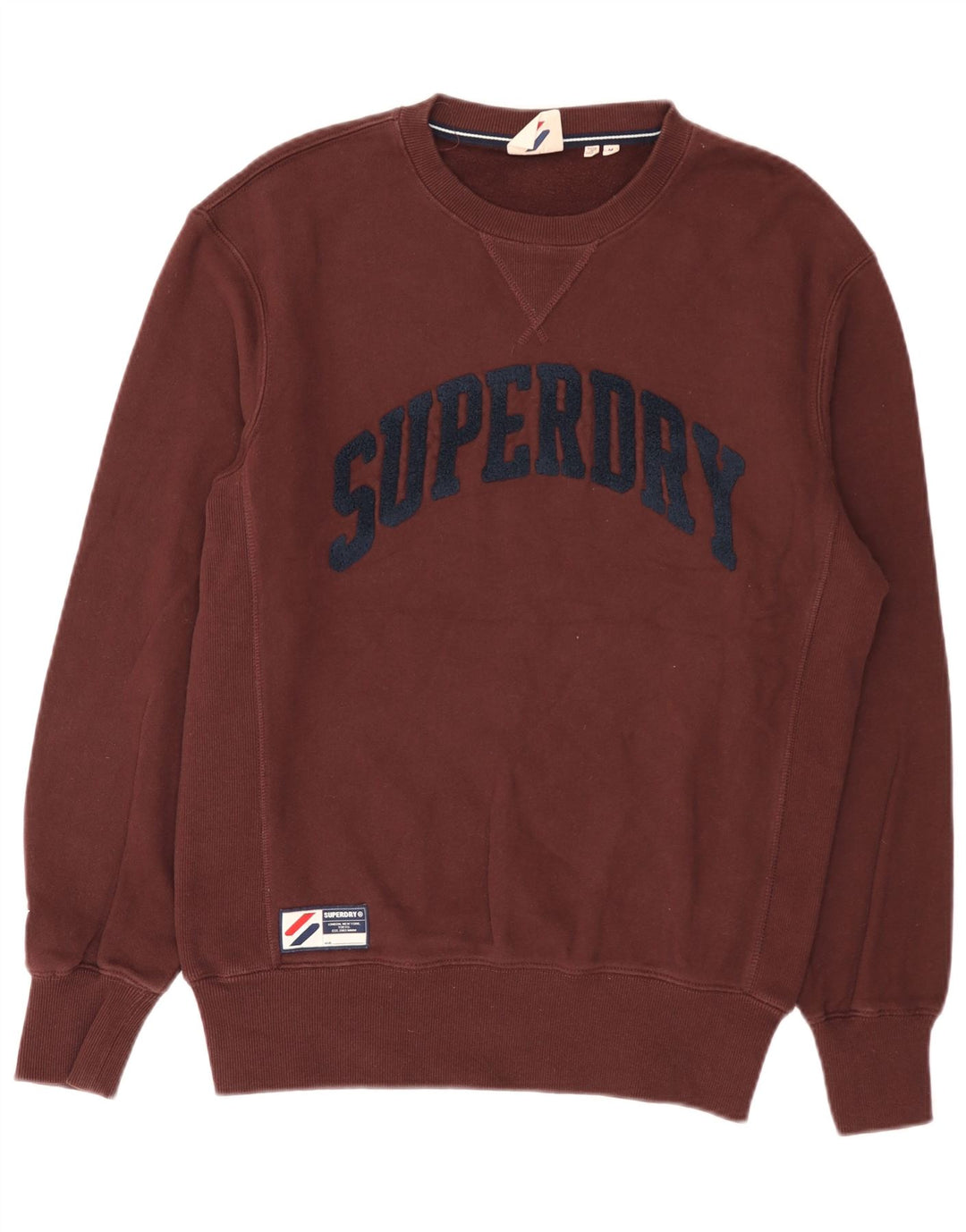 Superdry Mens Graphic Sweatshirt Jumper Medium Brown Cotton