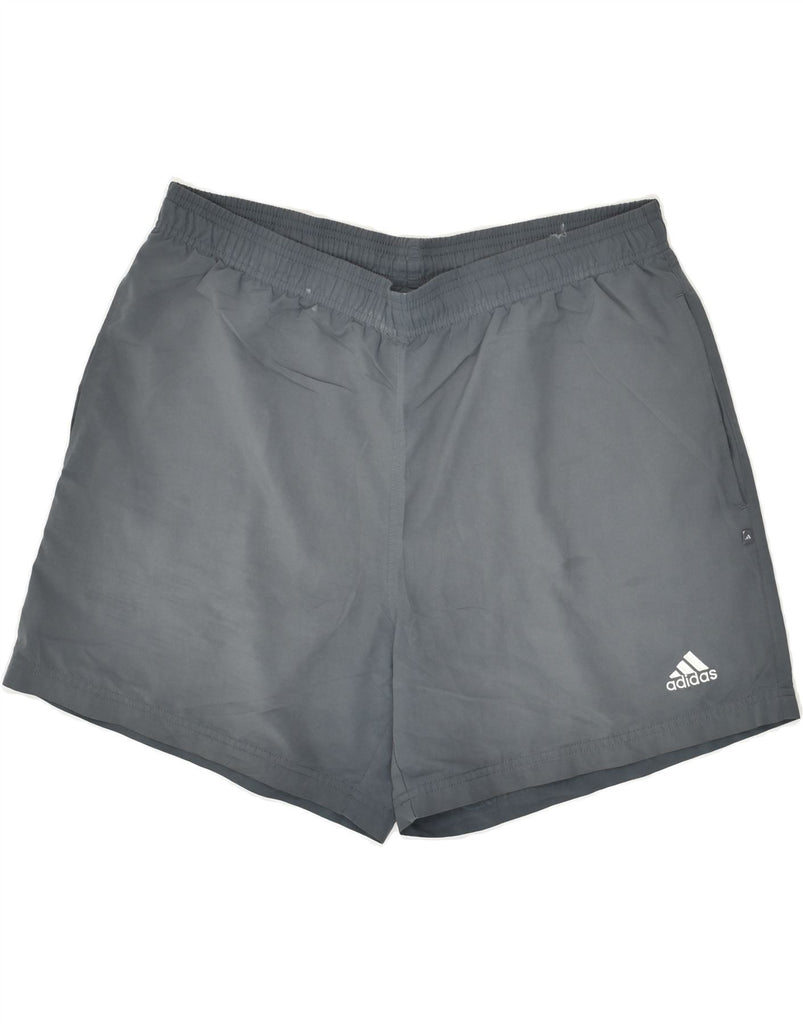 ADIDAS Mens Sport Shorts Large Grey Polyester | Vintage Adidas | Thrift | Second-Hand Adidas | Used Clothing | Messina Hembry 