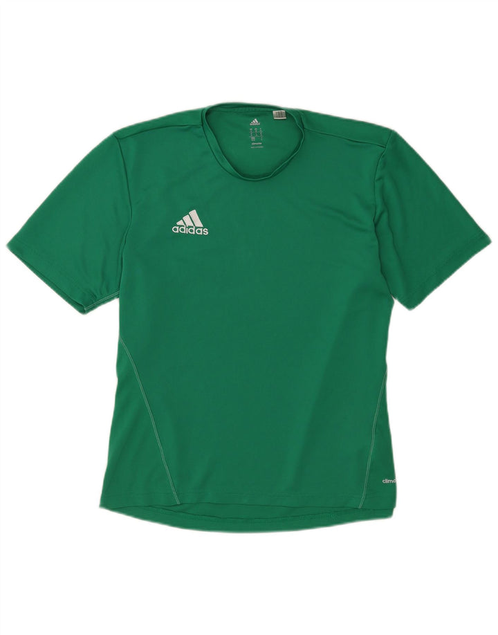 Adidas Mens Climalite T-Shirt Top Medium Green Polyester
