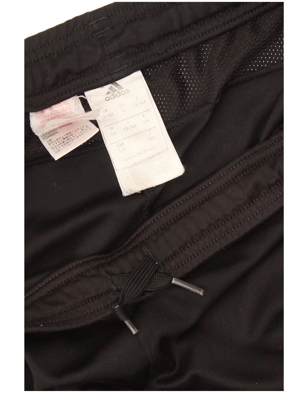 Adidas Boys Tracksuit Trousers 13-14 Years Black Polyester