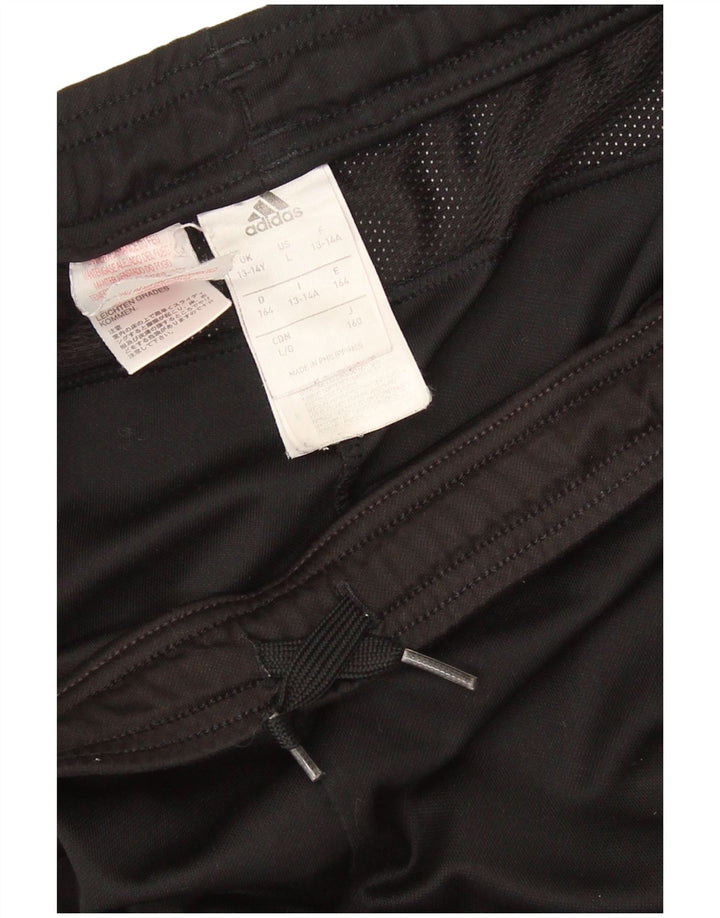 Adidas Boys Tracksuit Trousers 13-14 Years Black Polyester