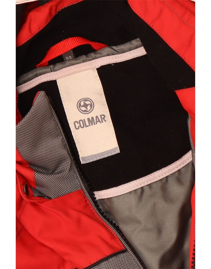 Colmar Mens Hooded Ski Jacket EU 52 Large Red Colourblock