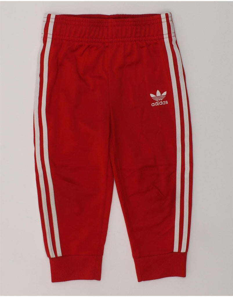 ADIDAS Baby Girls Prime Blue Trousers 18-24 Months Red Polyester | Vintage Adidas | Thrift | Second-Hand Adidas | Used Clothing | Messina Hembry 