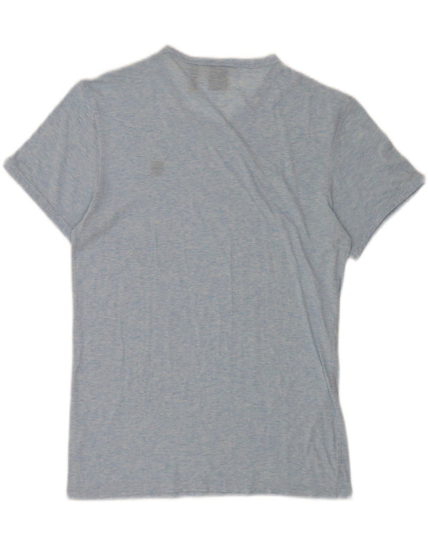 G-Star Mens T-Shirt Top Small Blue Flecked Cotton