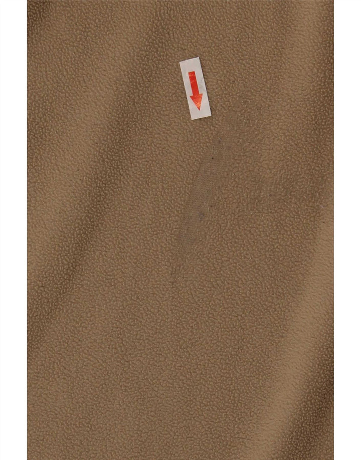 The North Face Mens Zip Neck Fleece Jumper Medium Beige Polyester