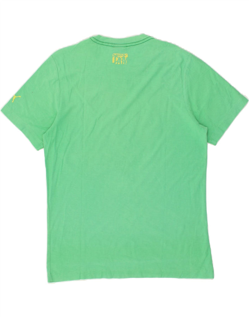 PUMA Mens Graphic T-Shirt Top Small Green | Vintage Puma | Thrift | Second-Hand Puma | Used Clothing | Messina Hembry 