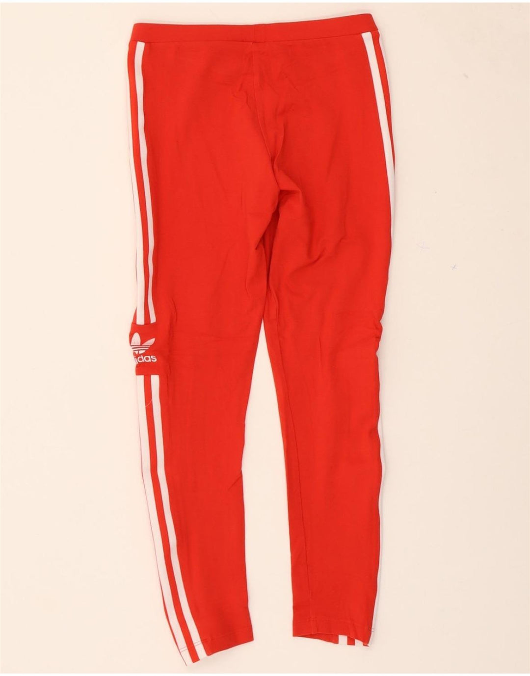ADIDAS Womens Graphic Leggings UK 10 Small  Red Cotton Vintage Adidas and Second-Hand Adidas from Messina Hembry 
