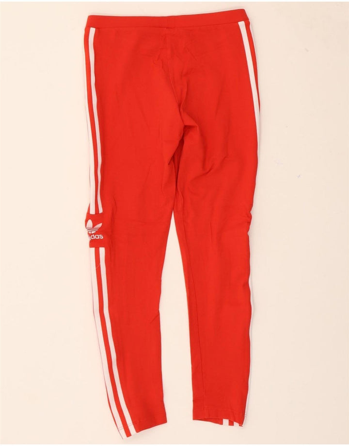 ADIDAS Womens Graphic Leggings UK 10 Small  Red Cotton Vintage Adidas and Second-Hand Adidas from Messina Hembry 
