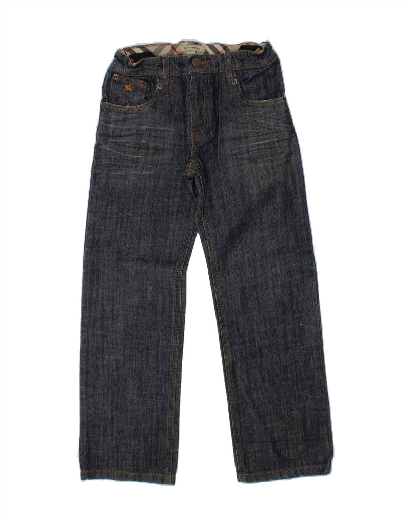 BURBERRY Girls Straight Jeans 5-6 Years W22 L22 Navy Blue Cotton Vintage Burberry and Second-Hand Burberry from Messina Hembry 