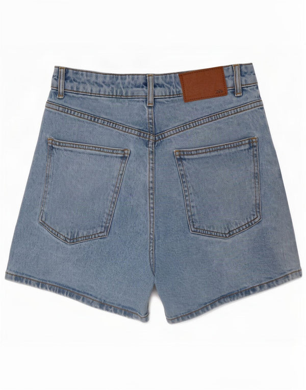 Zara Womens Denim Shorts EU 36 XS W26 Blue Cotton