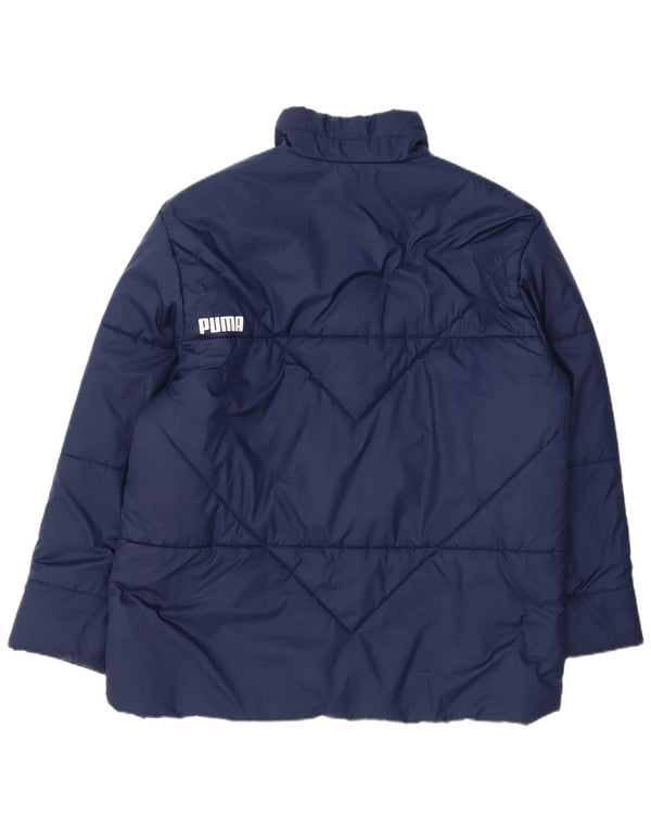 Puma Mens Padded Jacket UK 44 2XL Navy Blue Polyester