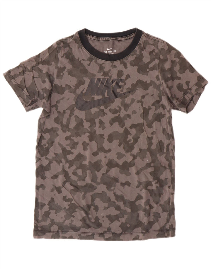 Nike Boys Graphic T-Shirt Top 10-11 Years Medium  Grey Camouflage Cotton
