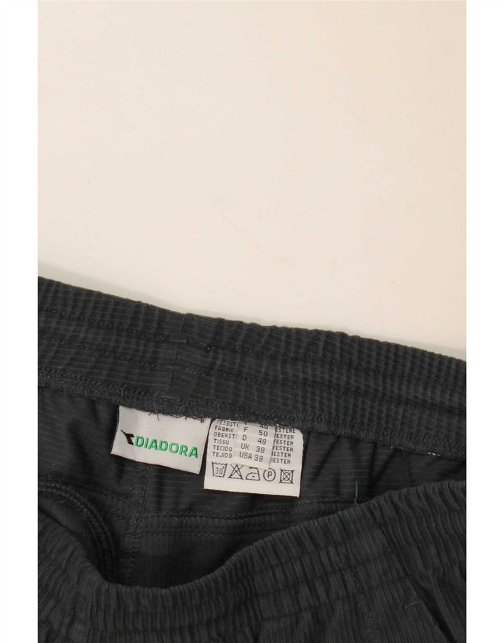 Diadora Mens Tracksuit Trousers UK 38 Medium  Black Polyester