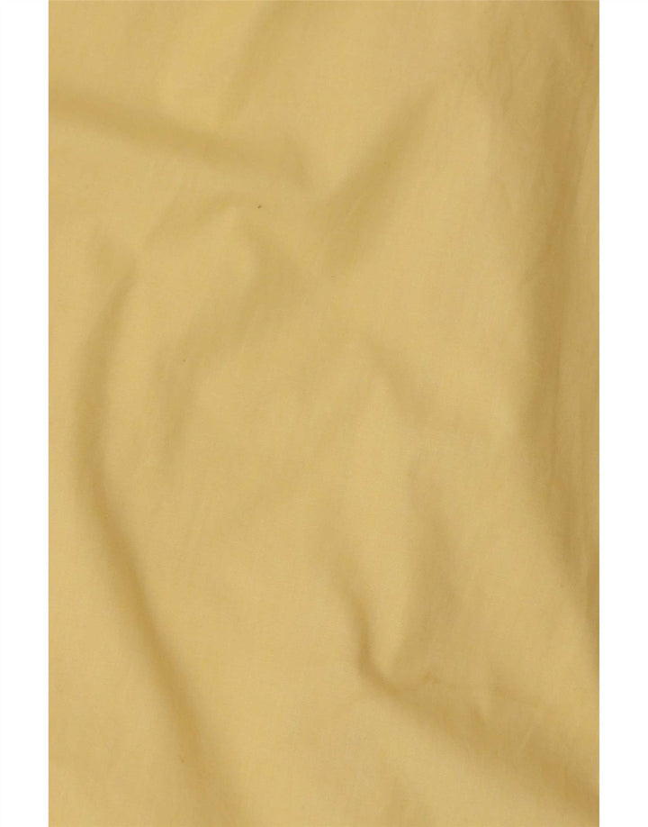 Lacoste Mens Short Sleeve Shirt Size 40 Medium Yellow Cotton