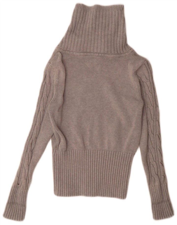Tommy Hilfiger Womens Full Zip Cardigan Sweater UK 14 Medium Grey