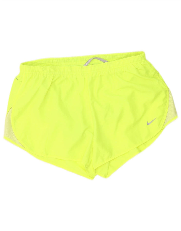 Nike Womens Dri Fit Sport Shorts UK 16 Large Green Polyester