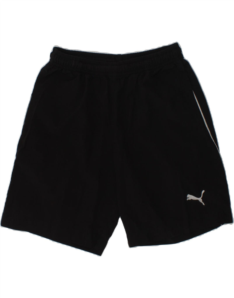 PUMA Boys Sport Shorts  11-12 Years Black Polyester | Vintage Puma | Thrift | Second-Hand Puma | Used Clothing | Messina Hembry 