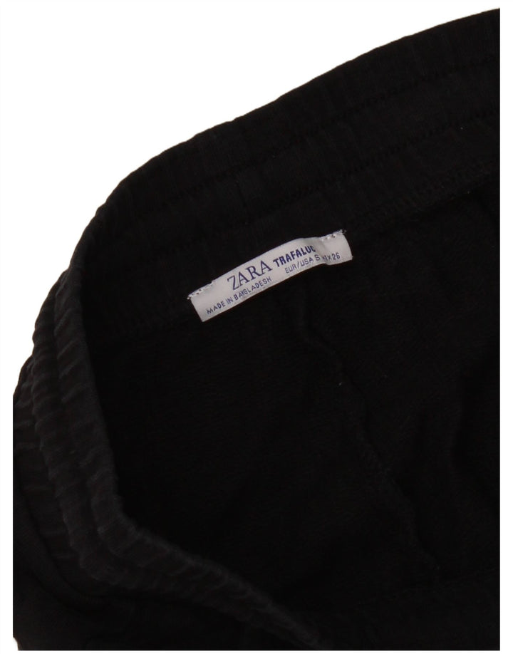 Zara Womens Tracksuit Trousers UK 8 Small Black