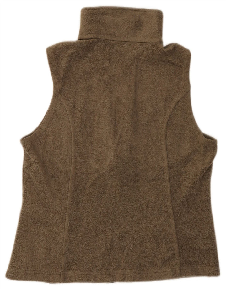 Columbia Womens Fleece Gilet UK 14 Medium Brown Polyester