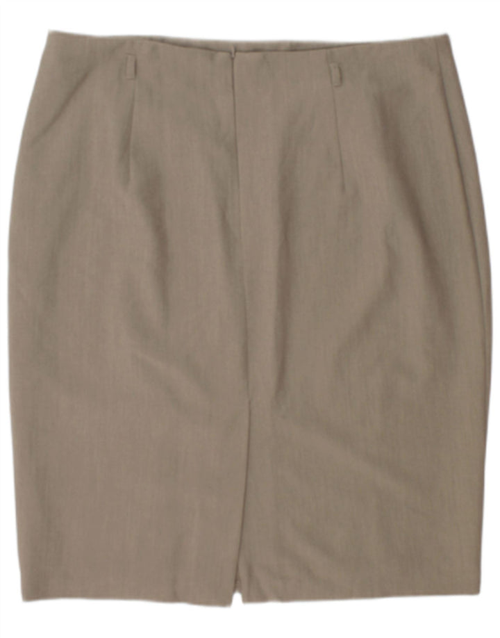Marks & Spencer Womens Pencil Skirt UK 20 2XL W42  Beige Polyester