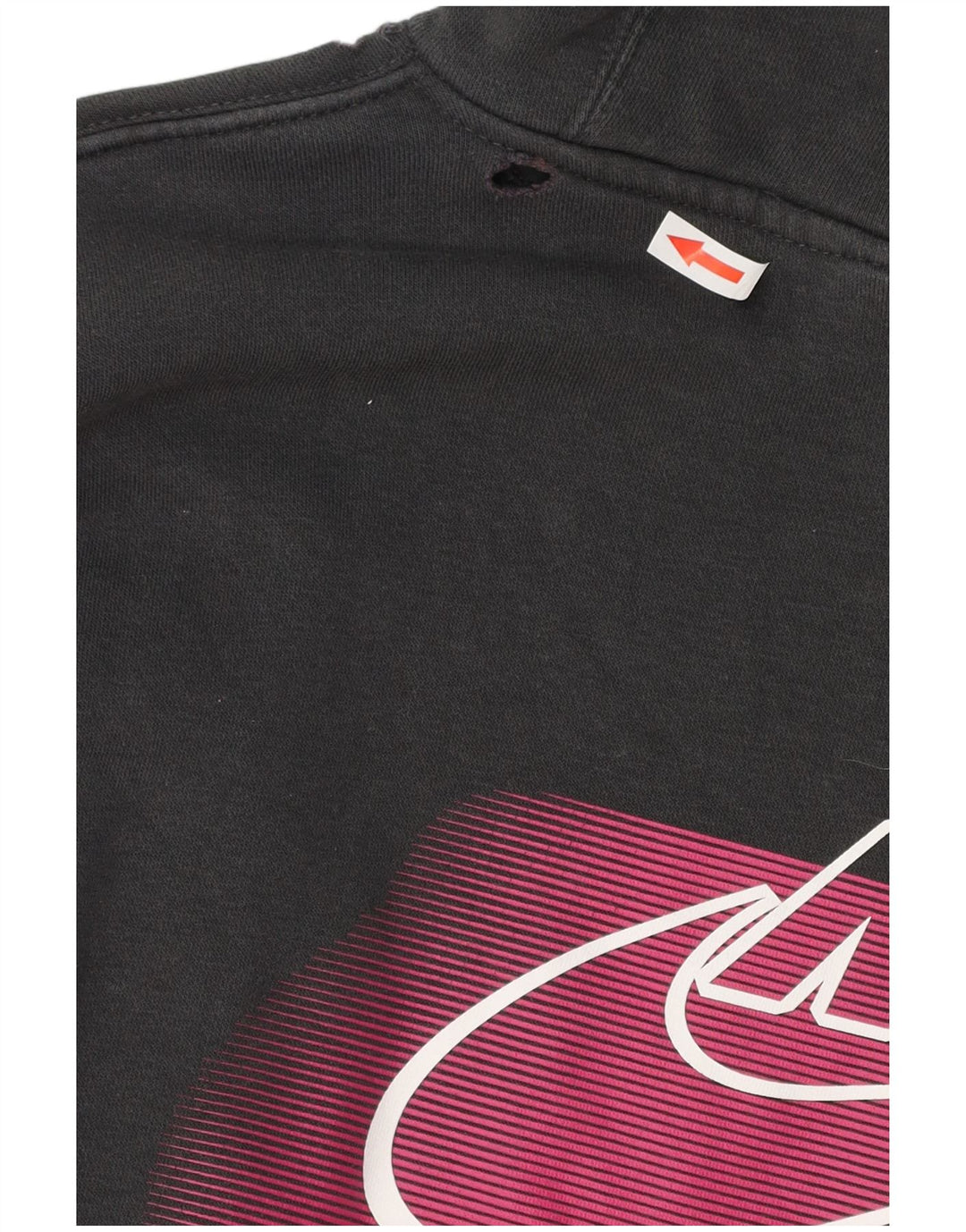 Nike Mens Graphic Hoodie Jumper Small Grey Cotton