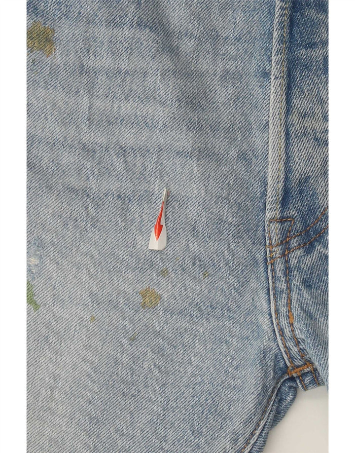 Levi's Mens 501 Distressed Straight Jeans W30 L34 Blue Cotton