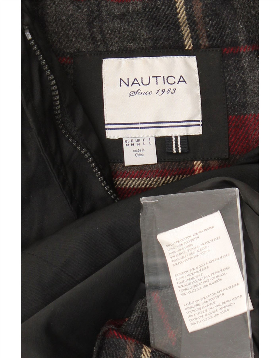Nautica Womens Duffle Coat UK 14 Medium Black Cotton
