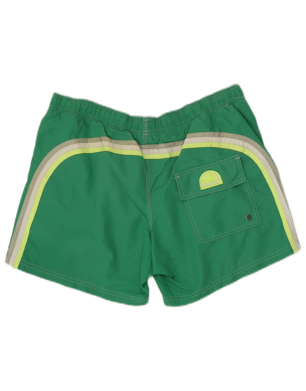 Sundek Mens Swimming Shorts Medium  Green Nylon