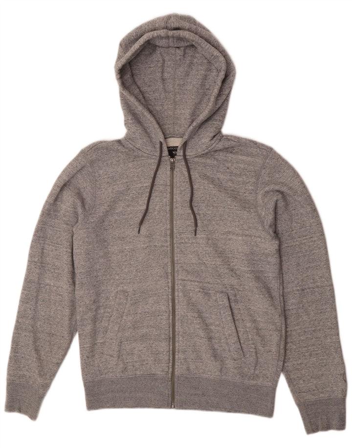 Dockers Mens Regular Zip Hoodie Sweater Small Grey Flecked Cotton