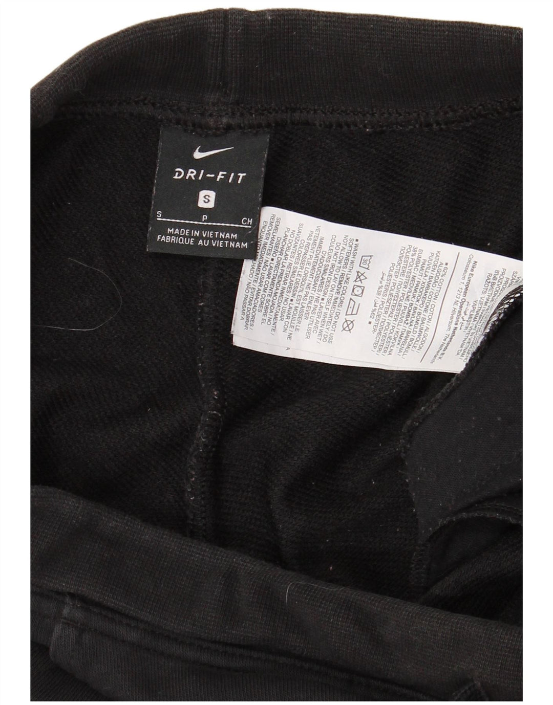 NIKE Womens Tracksuit Trousers Joggers UK 10 Small Black Cotton