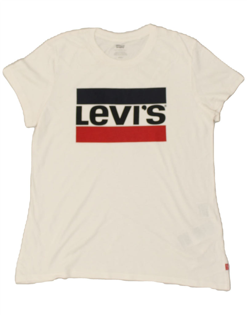 LEVI'S Mens Graphic T-Shirt Top Small White Cotton | Vintage Levi's | Thrift | Second-Hand Levi's | Used Clothing | Messina Hembry 