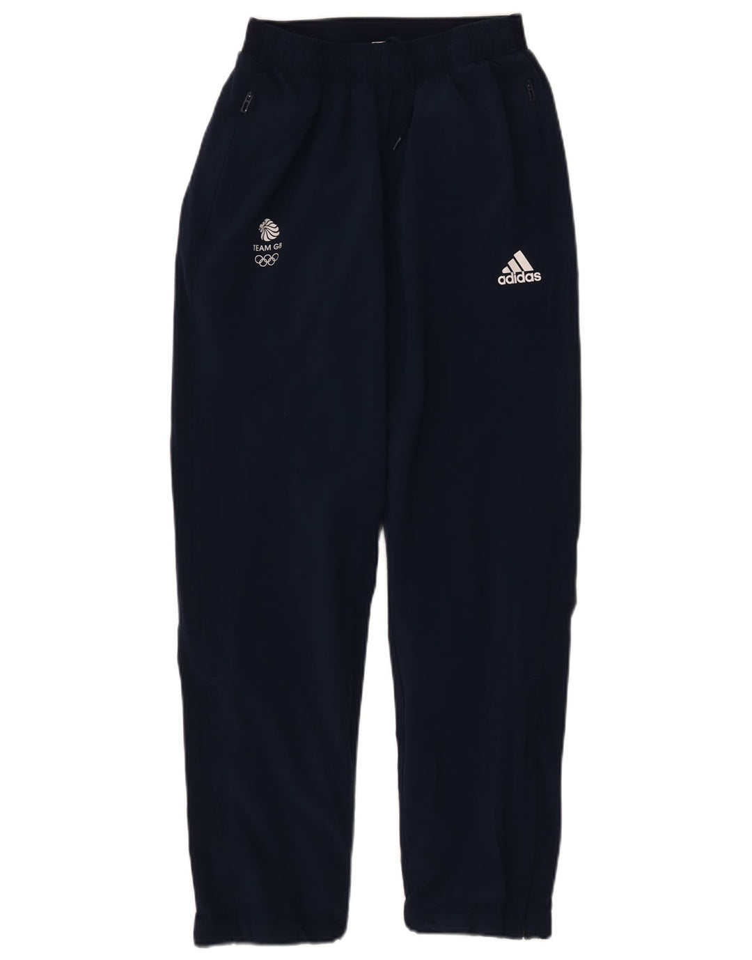 Adidas Mens Team GB Tracksuit Trousers Medium  Navy Blue Polyester