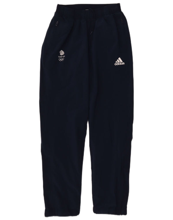 Adidas Mens Team GB Tracksuit Trousers Medium  Navy Blue Polyester