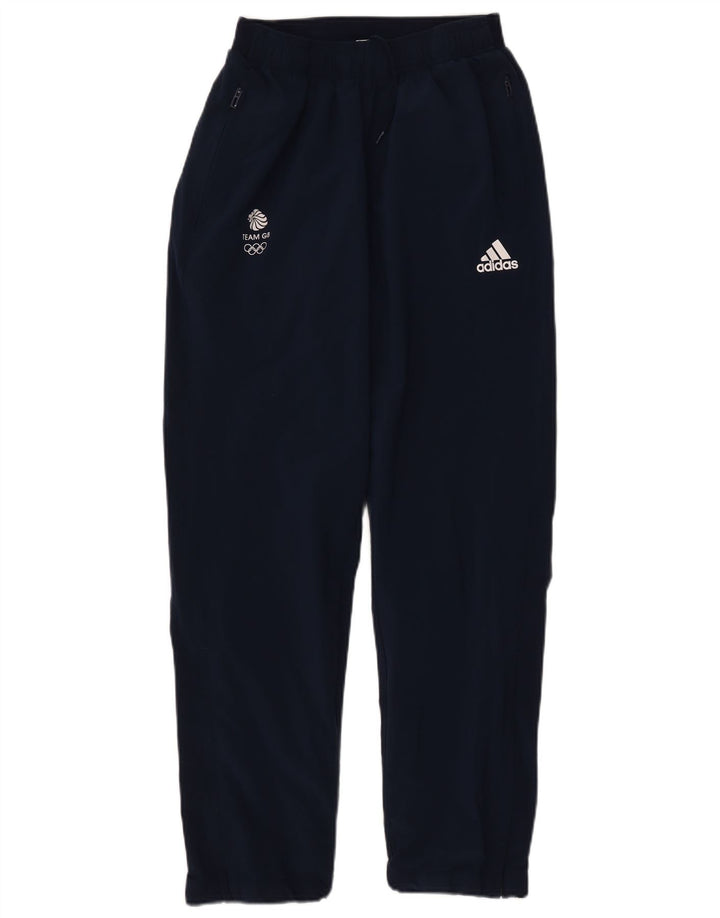 Adidas Mens Team GB Tracksuit Trousers Medium  Navy Blue Polyester
