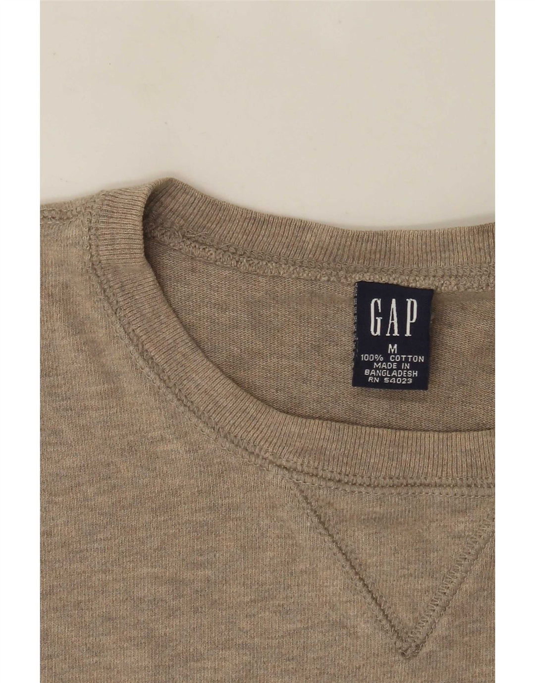 Gap Mens Top Long Sleeve Medium Beige Cotton