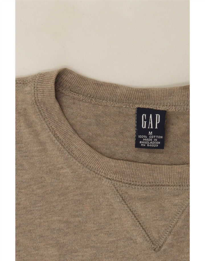 Gap Mens Top Long Sleeve Medium Beige Cotton