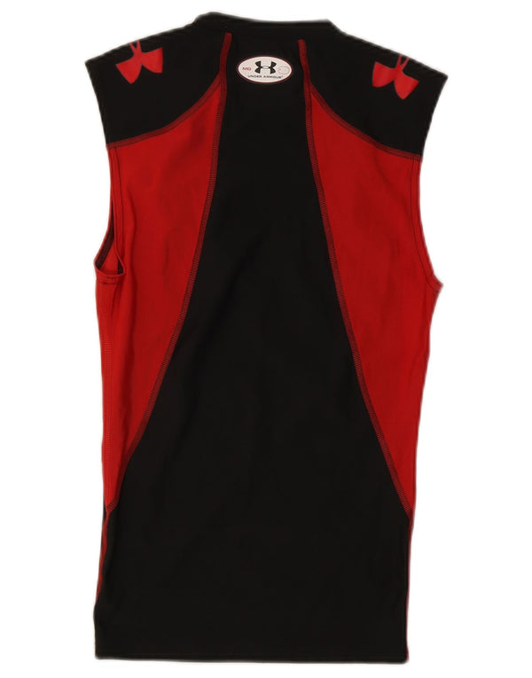 Under Armour Womens Heat Gear Vest Top UK 12 Medium Black Colourblock